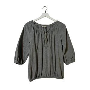 Loft Peasant Women's Shirt 3/4 Sleeve Button-Up Top Size Small